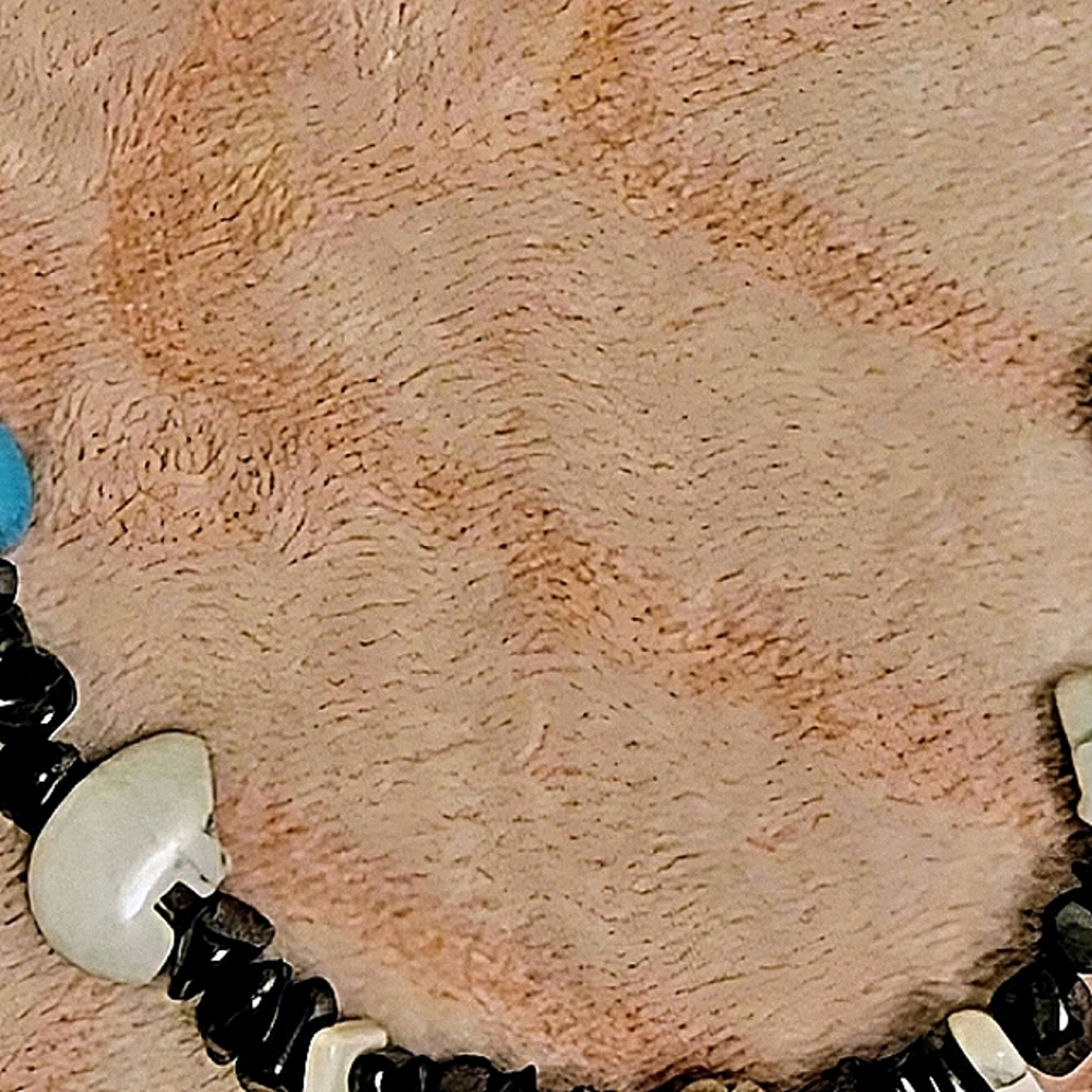 Native American Necklace Bears 18" Sliver Multi-Color Natural stone - Picture 4 of 4
